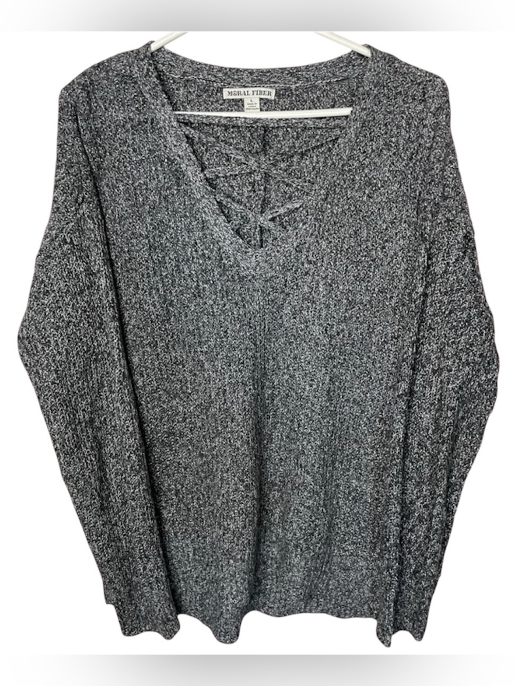 Moral Fiber Front Lace Sweater